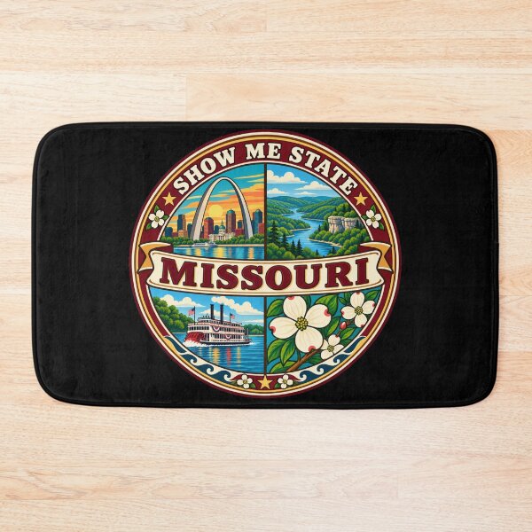 Item preview, Missouri Show Me State Vintage Scenic Travel Badge designed and sold by DreamLayerStudio.