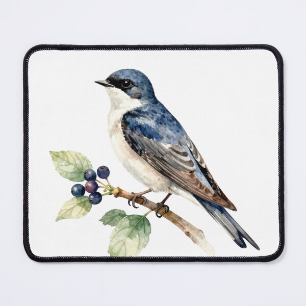 Item preview, Swallow Bird Watercolor Illustration | Elegant Singsong Flying Swallow Nature Artwork designed and sold by Rood Art Studio.