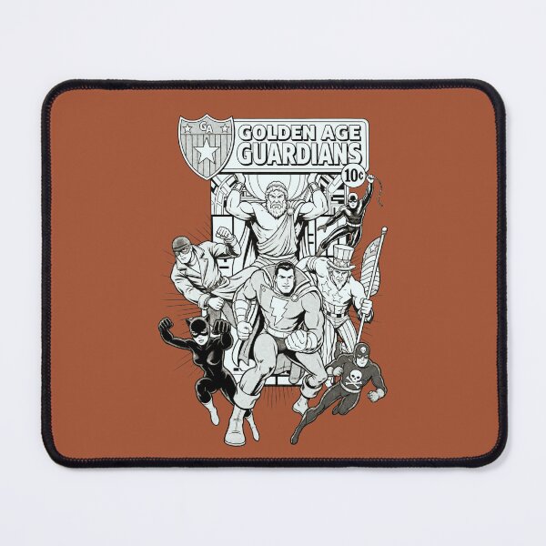 Item preview, BW Golden Age Guardians Vintage Superhero Comic Book Retro Illustration designed and sold by VoglR.