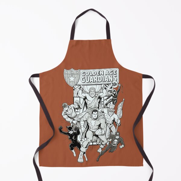 Item preview, BW Golden Age Guardians Vintage Superhero Comic Book Retro Illustration designed and sold by VoglR.
