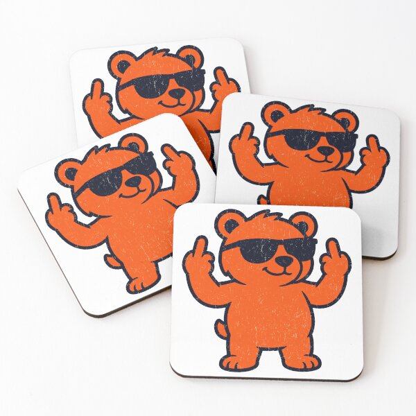 Item preview, Funny Bear Middle Finger Sunglasses Retro Tee designed and sold by TravisBur34571.