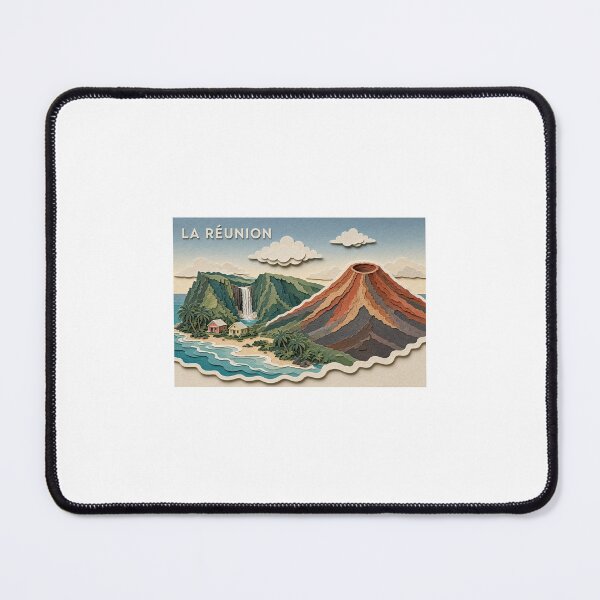 Item preview, Reunion Island Paper Collage Wall Art designed and sold by tangFoo974.