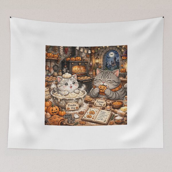 Item preview, Freda and Junior Halloween Baking Cozy Kitchen designed and sold by MAISON SYLVIE.