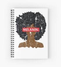 Melanin Distressed Afro Spiral Notebook