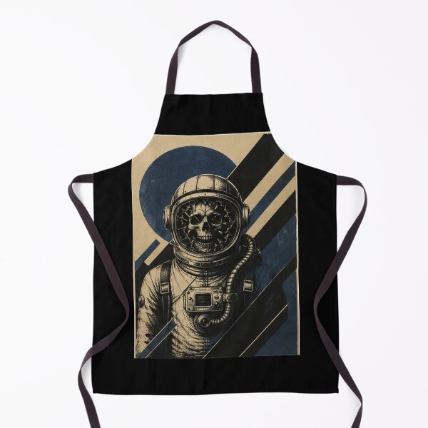 Item preview, Cosmic Pioneer Nr 4 – Retro Sci-Fi Skull Astronaut designed and sold by Quantum Fashion.