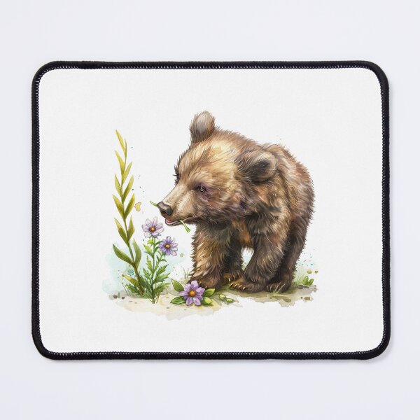 Item preview, Bear Cub | Cute Woodland Animal Watercolor Art designed and sold by Mandayartstudio.