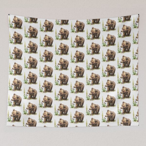 Item preview, Bear Cub | Cute Woodland Animal Watercolor Art designed and sold by Mandayartstudio.