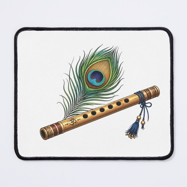 Item preview, Krishna Flute | Spiritual Design | Indian Art | Peacock Feather  designed and sold by Sakshiartwork.