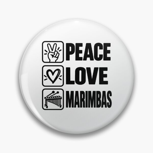 Item preview, Peace Love Marimbas, Funny Marimba Lover Percussionist, Marimba Musician Percussion  designed and sold by Teeture.