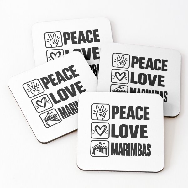 Item preview, Peace Love Marimbas, Funny Marimba Lover Percussionist, Marimba Musician Percussion  designed and sold by Teeture.