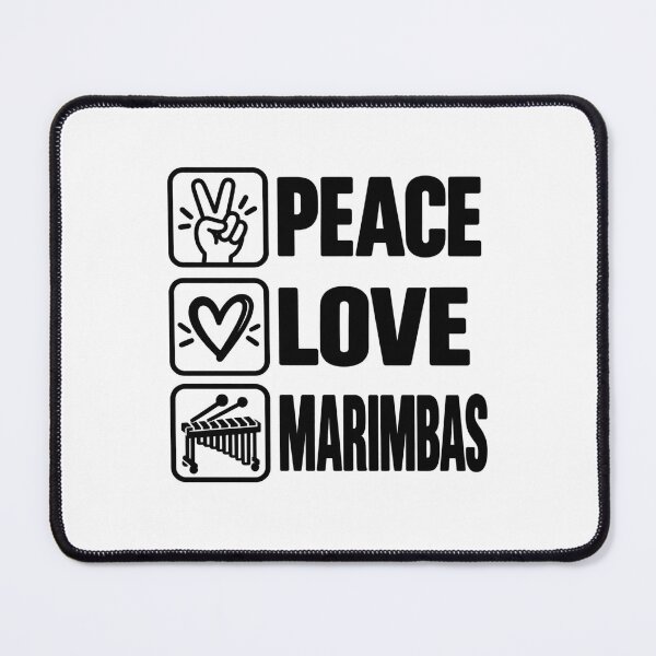 Item preview, Peace Love Marimbas, Funny Marimba Lover Percussionist, Marimba Musician Percussion designed and sold by Teeture.