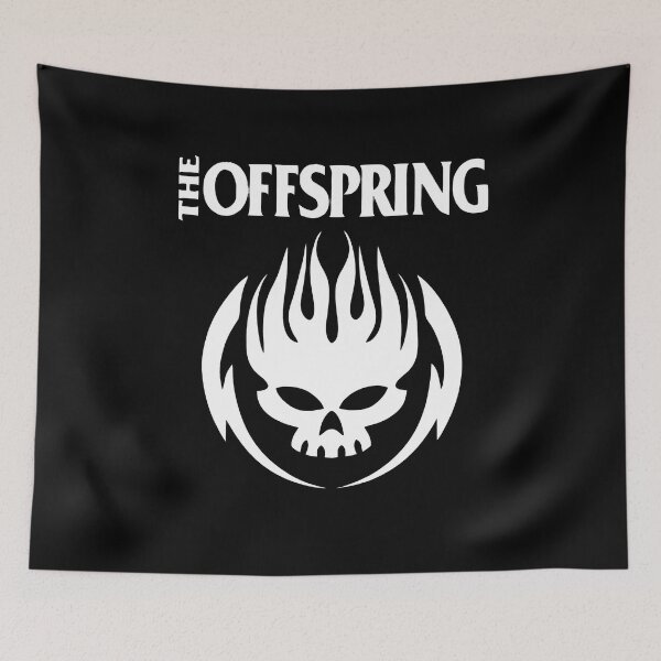 Item preview, The Óffśprínġ White Flaming Skull Emblem designed and sold by rowawas.