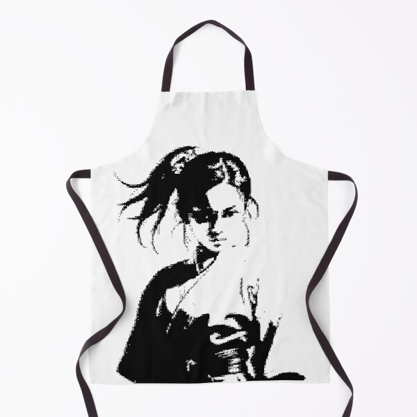 Item preview, Pixel Art Woman Portrait - Monochrome Retro Female Illustration designed and sold by lalatrash.