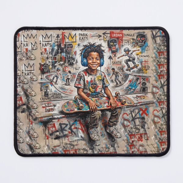 Item preview, Seven Year Boy Skateboarder Portrait Pop Art designed and sold by Home Decor Art.