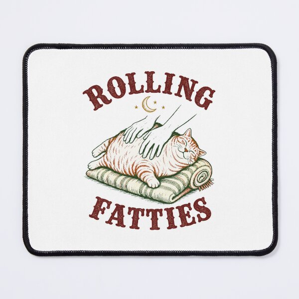 Item preview, Vintage Woodcut Rolling Fatties Cat Mystic Moon Art designed and sold by lamiarte.