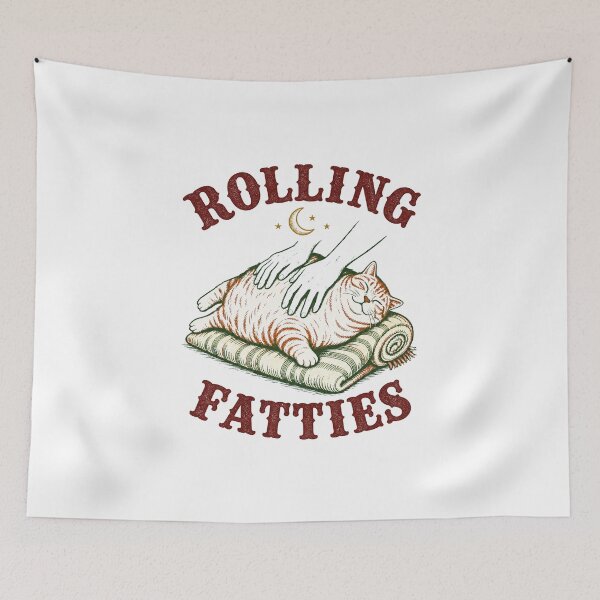 Item preview, Vintage Woodcut Rolling Fatties Cat Mystic Moon Art designed and sold by lamiarte.