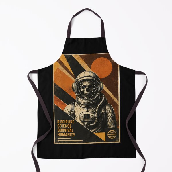 Item preview, Cosmic Pioneer Nr 5 – Retro Sci-Fi Skull Astronaut designed and sold by Quantum Fashion.