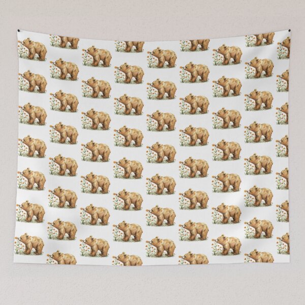Item preview, Bear Cub | Cute Woodland Animal Watercolor Art designed and sold by Mandayartstudio.