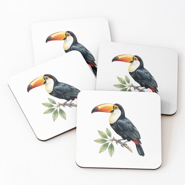 Item preview, Toucan Watercolor Illustration | Vibrant Tropical Toucan Nature Artwork designed and sold by Rood Art Studio.