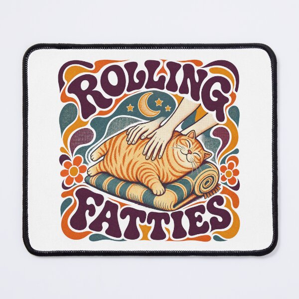 Item preview, Vintage Woodcut Rolling Fatties Cat Mystic Moon Art designed and sold by lamiarte.