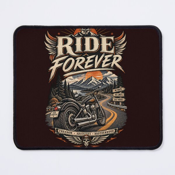 Item preview, Ride Forever Motorcycle Adventure Vintage Biker Road Trip designed and sold by RobertArt08.