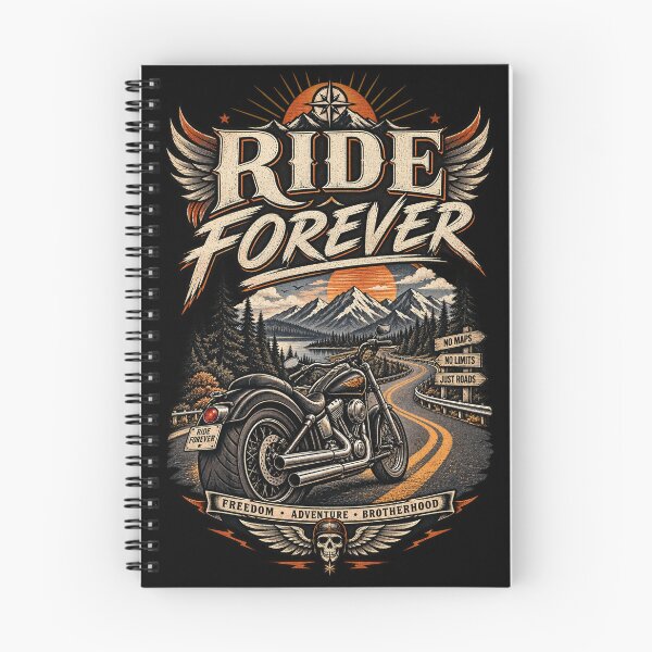 Item preview, Ride Forever Motorcycle Adventure Vintage Biker Road Trip designed and sold by RobertArt08.