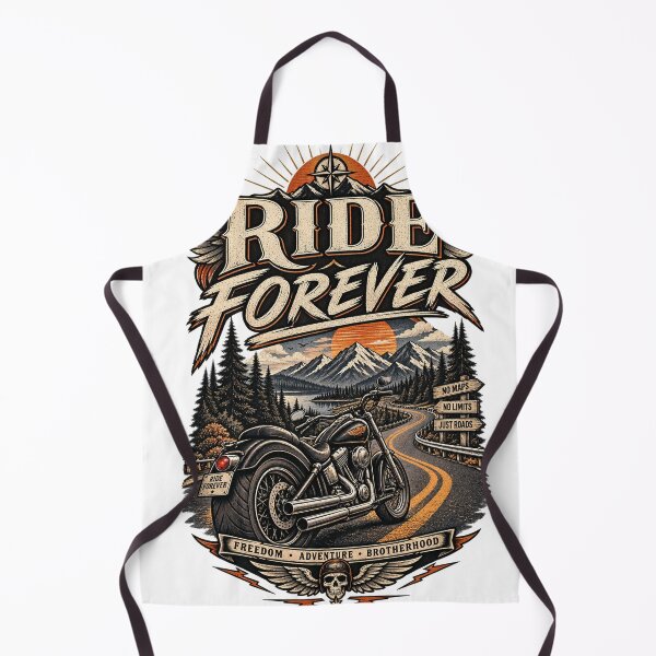 Item preview, Ride Forever Motorcycle Adventure Vintage Biker Road Trip designed and sold by RobertArt08.