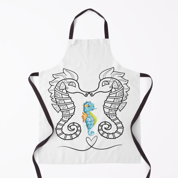 Item preview, Cute Seahorse Love – Kawaii Ocean Seahorses Heart Design designed and sold by Medya-Tivation.
