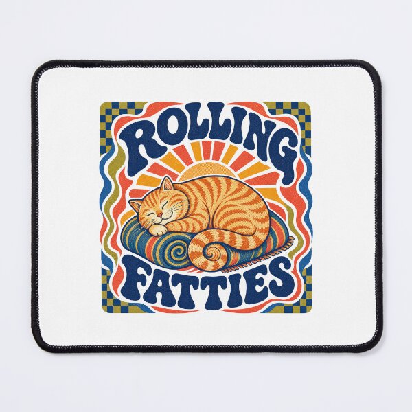 Item preview, Vintage Woodcut Rolling Fatties Cat Mystic Moon Art designed and sold by lamiarte.