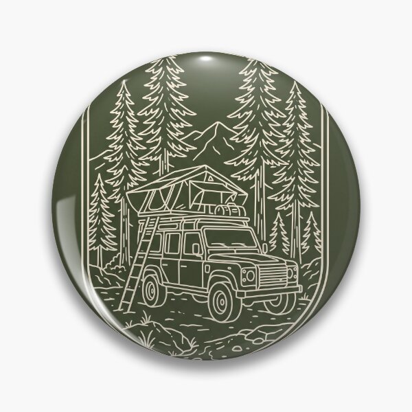 Item preview, Overland Camping Truck - Vintage 4x4 Outdoor Badge Sticker designed and sold by MissoStudio.