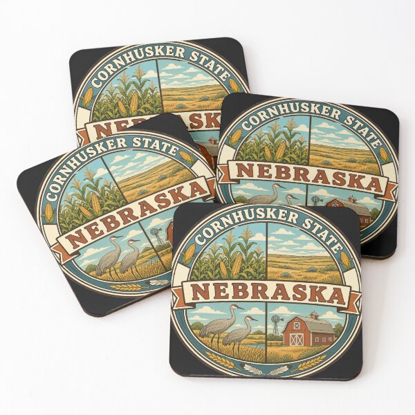 Item preview, Nebraska Cornhusker State Vintage Great Plains Farm Badge designed and sold by DreamLayerStudio.