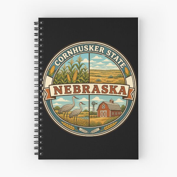 Item preview, Nebraska Cornhusker State Vintage Great Plains Farm Badge designed and sold by DreamLayerStudio.