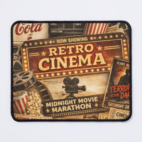 Item preview, Vintage Retro Cinema Collage Movie Night Art designed and sold by Cine8.