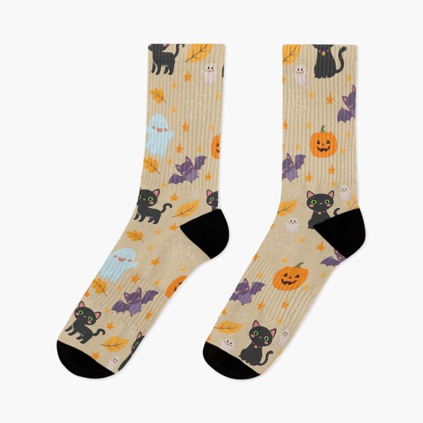 Item preview, Cute Black Cat Halloween Pattern Ghost Bat Autumn designed and sold by ElenMart.