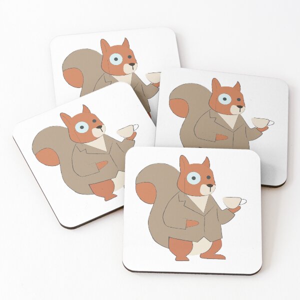 Item preview,  Dressed Up Cute Squirrel in Suit with Coffee Cup designed and sold by TatinkaArtskill.
