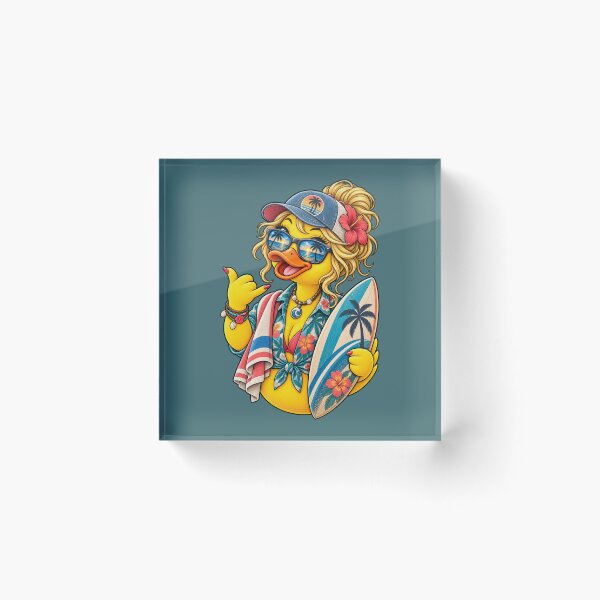 Item preview, Rubber Duck Surfer Girl – Vintage Edition designed and sold by BROHLine Studio.