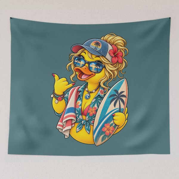 Item preview, Rubber Duck Surfer Girl – Vintage Edition designed and sold by BROHLine Studio.