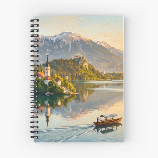 Item preview, Lake Bled and the Julian Alps designed and sold by RedPeaStudio.