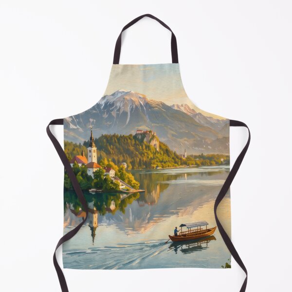 Item preview, Lake Bled and the Julian Alps designed and sold by RedPeaStudio.