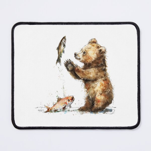 Item preview, Bear Cub | Cute Woodland Animal Watercolor Art designed and sold by Mandayartstudio.
