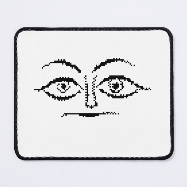 Item preview, Pixel Face - Retro Monochrome Pixel Art Mask designed and sold by lalatrash.