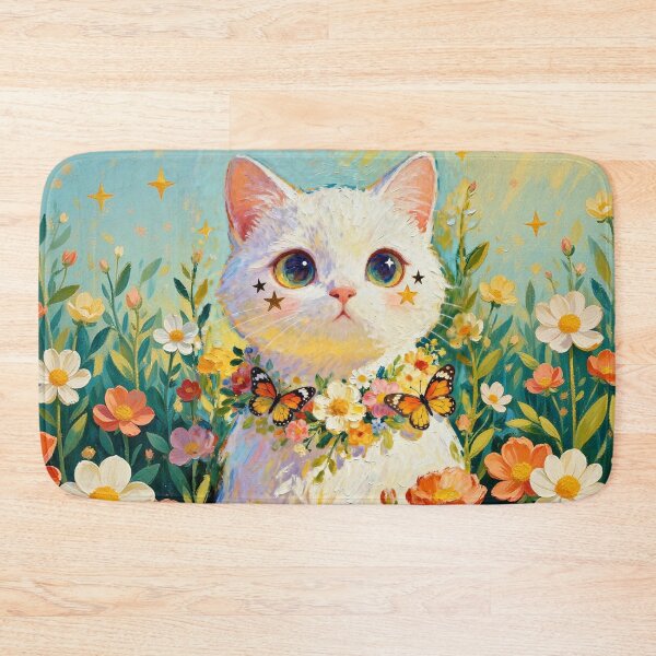 Item preview, white cat designed and sold by xianxiu-ling.