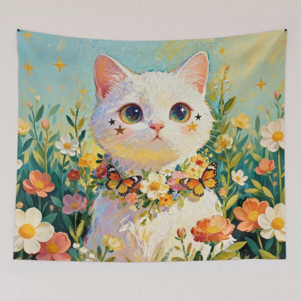 Item preview, white cat designed and sold by xianxiu-ling.
