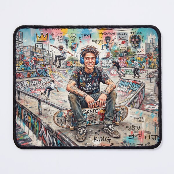 Item preview, Skateboarder Listening To Music At Skate Park designed and sold by Home Decor Art.