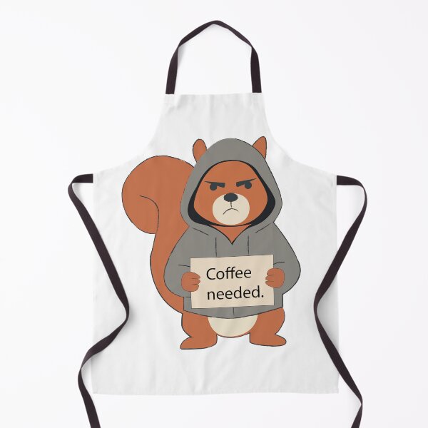 Item preview, Grumpy Coffee Needed Squirrel in Hoodie Cute Mood designed and sold by TatinkaArtskill.