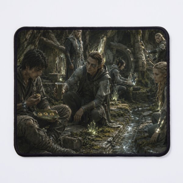 Item preview, Elven Crystal Forest Sanctuary | Cinematic Sci-Fi Fantasy Art designed and sold by Element Horizon Studio.
