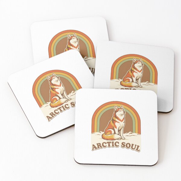 Item preview, Husky Sitting With Sunset Stripes designed and sold by SHOP-Corner.