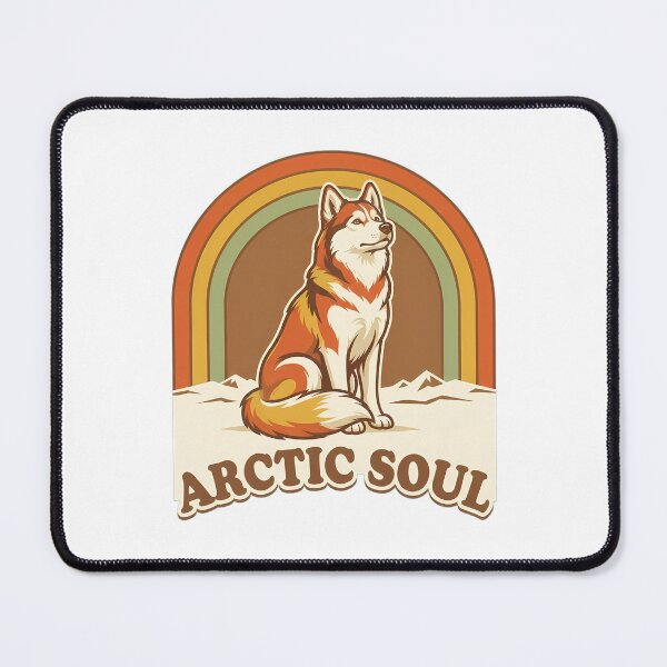 Item preview, Husky Sitting With Sunset Stripes designed and sold by SHOP-Corner.