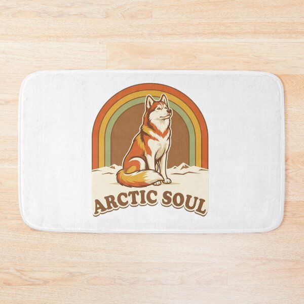 Item preview, Husky Sitting With Sunset Stripes designed and sold by SHOP-Corner.