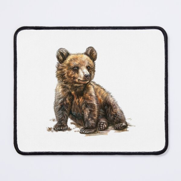 Item preview, Bear Cub | Cute Woodland Animal Watercolor Art designed and sold by Mandayartstudio.